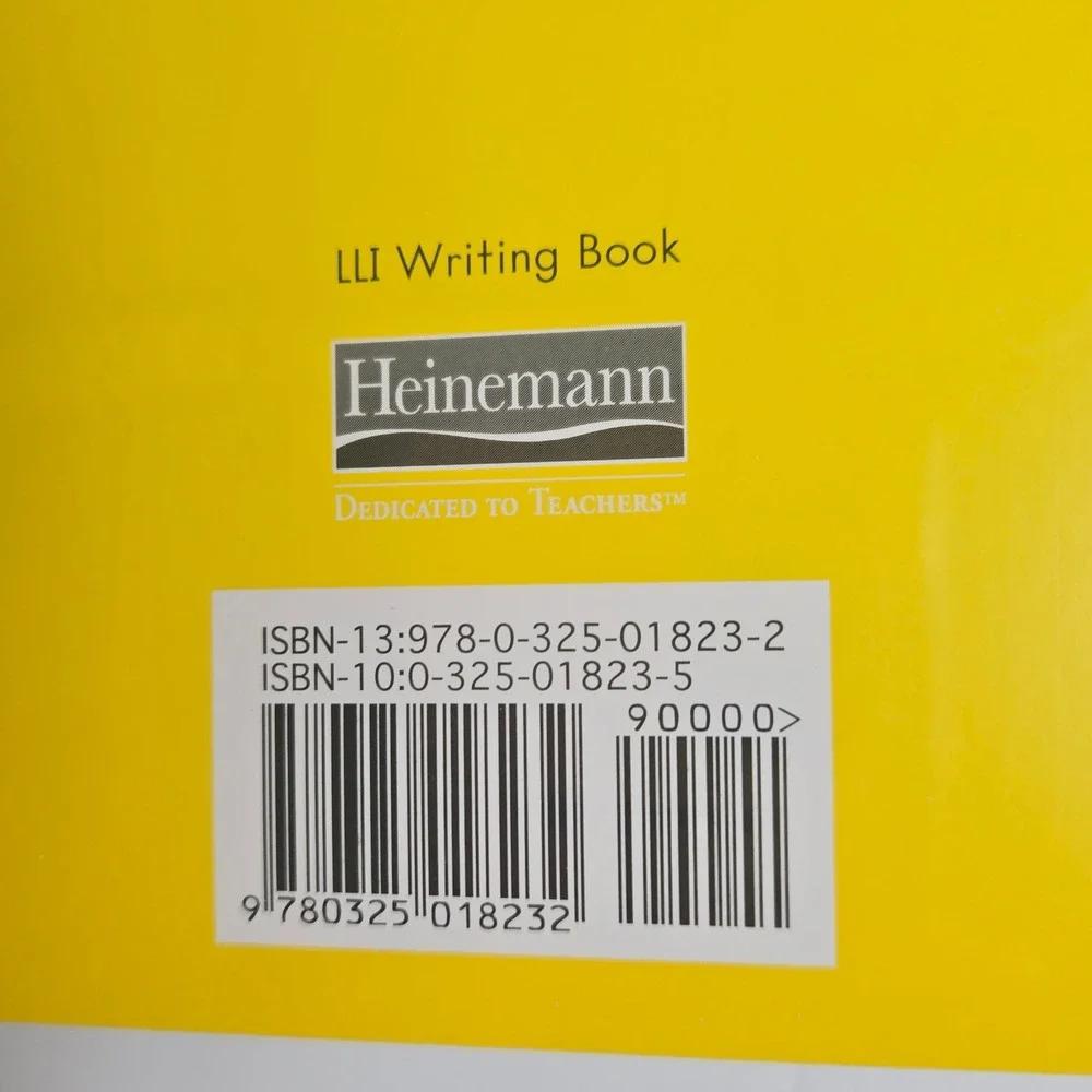 Pack of 6 My Writing Book Yellow Fountas and Pinnell LLI Heinemann Educational